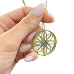 Load image into Gallery viewer, gold pendant with topaz