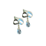 Load image into Gallery viewer, silver earrings with topaz stone