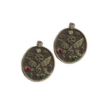 Load image into Gallery viewer, silver earrings with stone from dream garden collection
