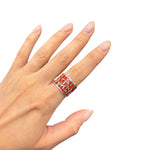 Load image into Gallery viewer, silver ring with enamel