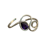 Load image into Gallery viewer, Silver bracelet with amethyst stone
