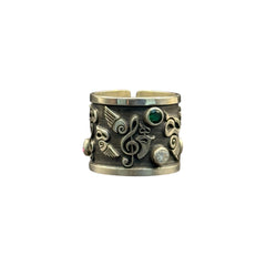 silver ring with stone from the dream garden collection