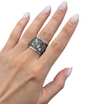 Load image into Gallery viewer, silver ring with stone from the dream garden collection