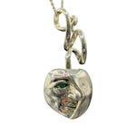 Load image into Gallery viewer, Silver pendant with emerald