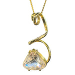 Load image into Gallery viewer, gold pendant with topaz