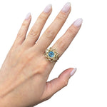 Load image into Gallery viewer, gold ring with topaz