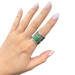 Load image into Gallery viewer, Silver ring with enamel