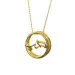 Load image into Gallery viewer, gold pendant Calligraphy