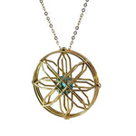 Load image into Gallery viewer, gold pendant with topaz