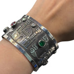 Load image into Gallery viewer, silver bracelet with stone from dream garden collection
