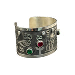 Load image into Gallery viewer, silver bracelet with stone from dream garden collection
