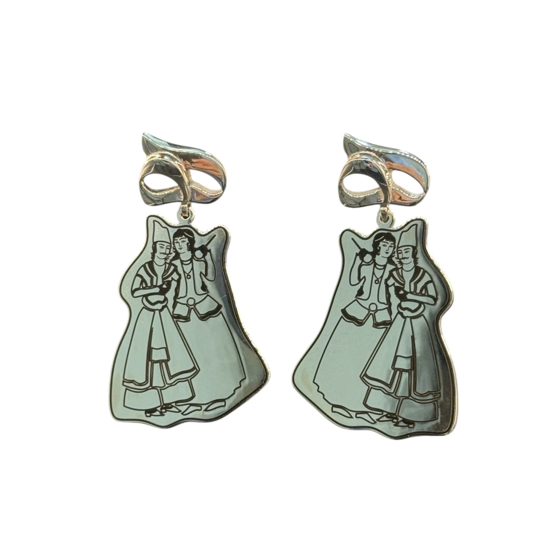 silver earrings