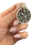 Load image into Gallery viewer, Silver earrings with stones from the Dream Garden collection
