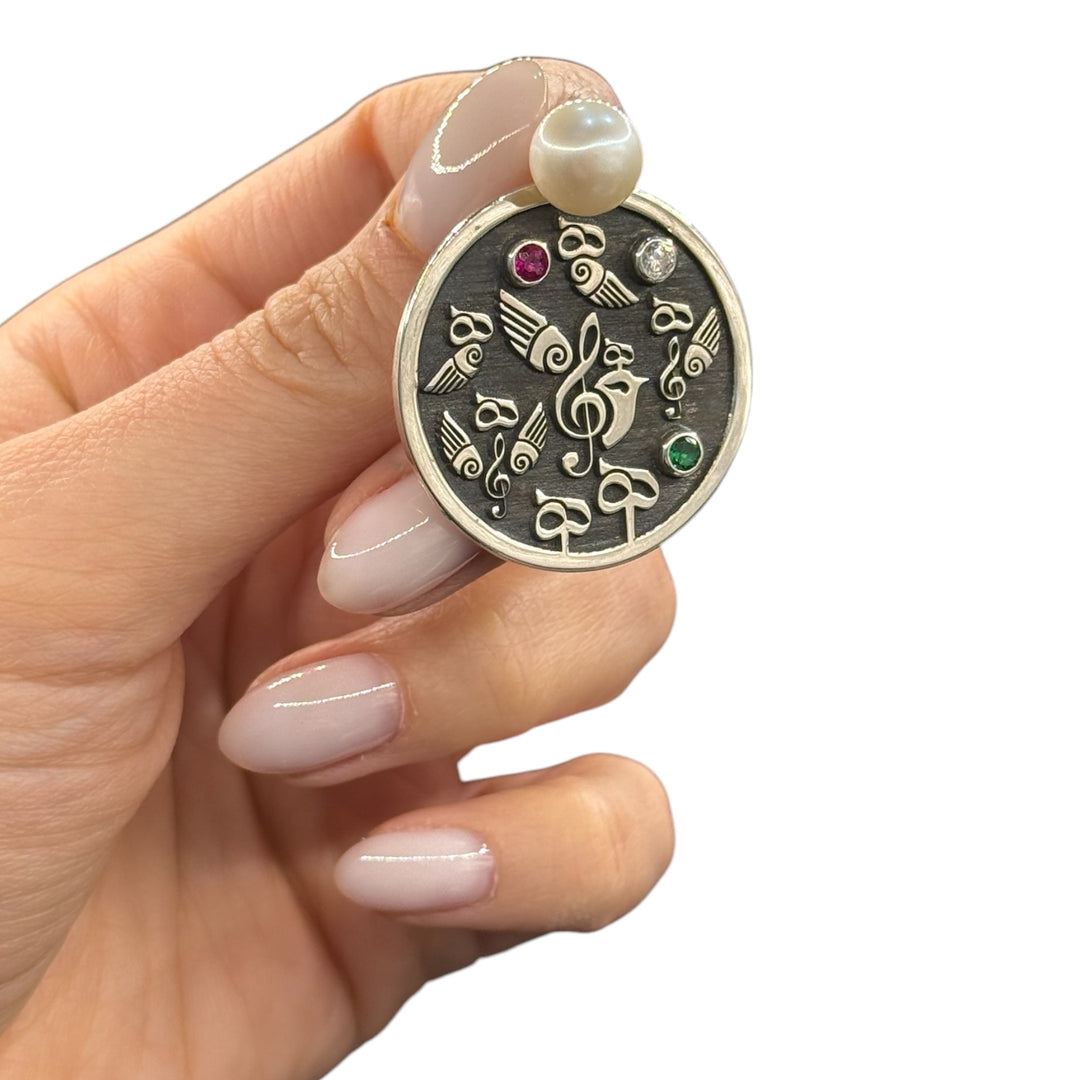 Silver earrings with stones from the Dream Garden collection