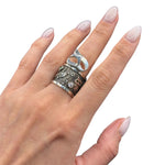 Load image into Gallery viewer, Silver ring with stone from the dream garden collection
