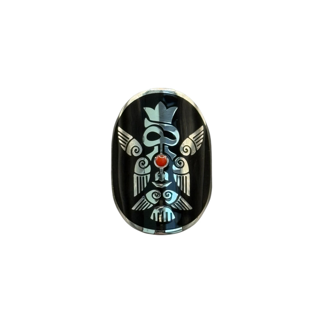 silver ring with enamel from the dream garden collection