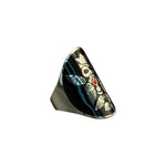 Load image into Gallery viewer, silver ring with enamel from the dream garden collection
