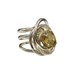 Load image into Gallery viewer, Silver ring with lemon quartz
