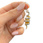 Load image into Gallery viewer, Silver earrings with citrine
