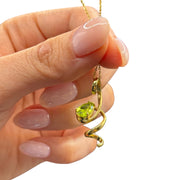 gold pendant with peridot