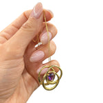 Load image into Gallery viewer, gold pendant with amethyst stone

