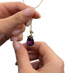 Load image into Gallery viewer, gold pendant with amethyst
