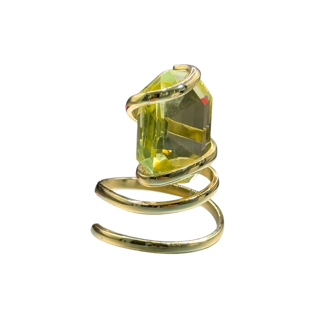 gold ring with lemon quartz