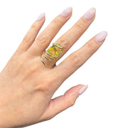 gold ring with lemon quartz