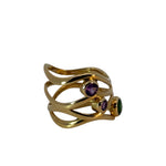 Load image into Gallery viewer, gold ring with amethyst and period
