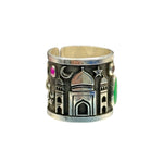 Load image into Gallery viewer, Silver ring with enamel
